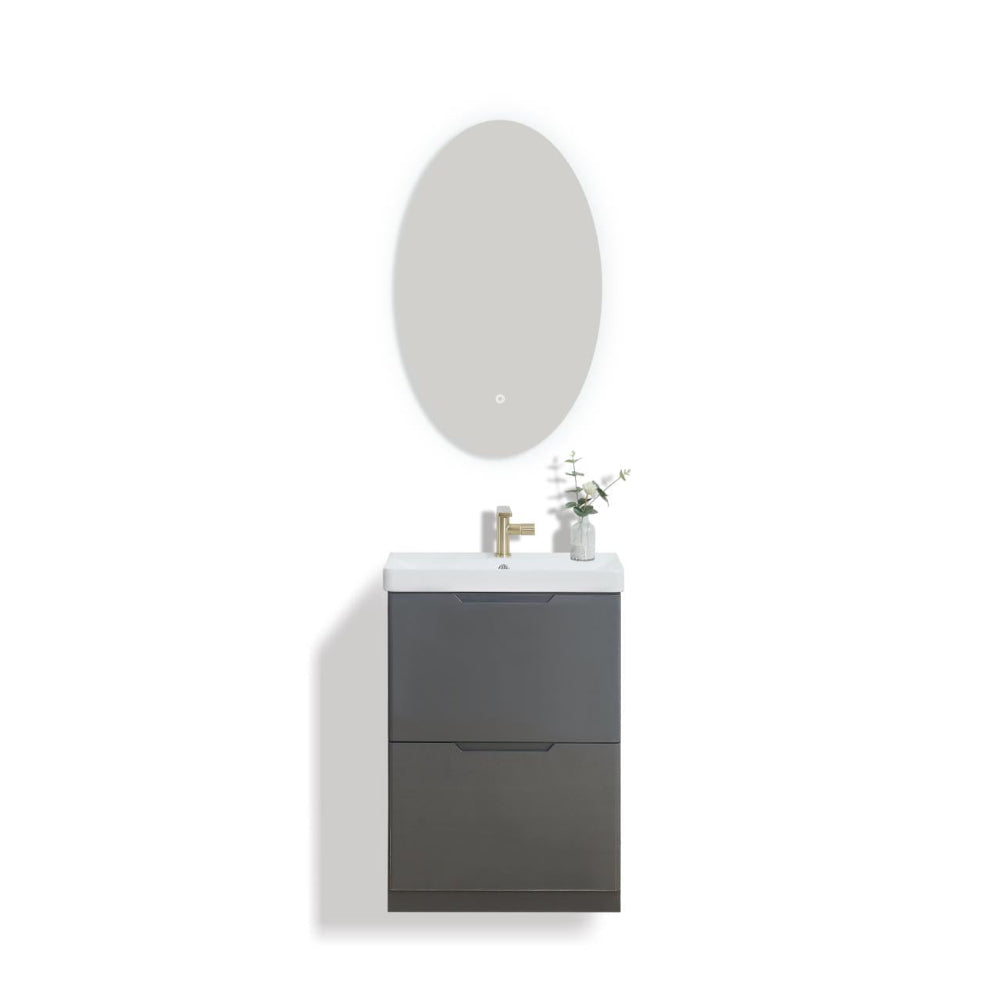 Judy Slimline floor standing vanity unit inc basin 600mm