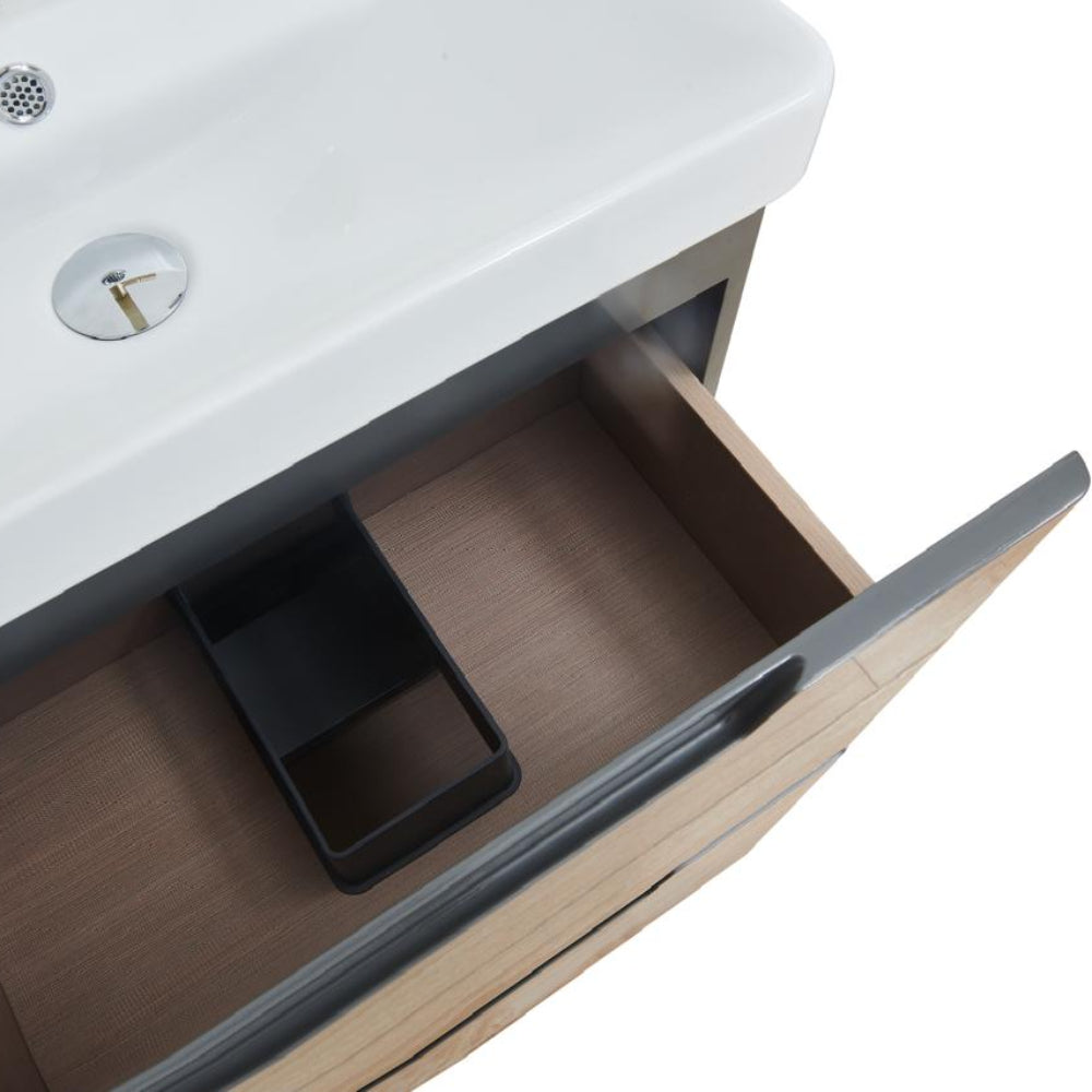 Judy Slimline floor standing vanity unit inc basin 600mm