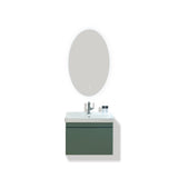 Carlota wall hung olive green vanity 600mm