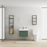 Carlota wall hung olive green vanity 600mm