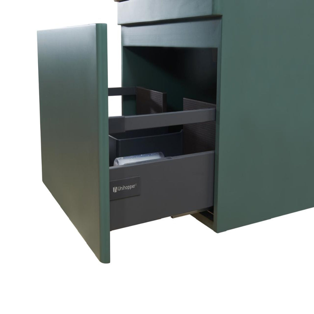 Carlota wall hung olive green vanity 600mm