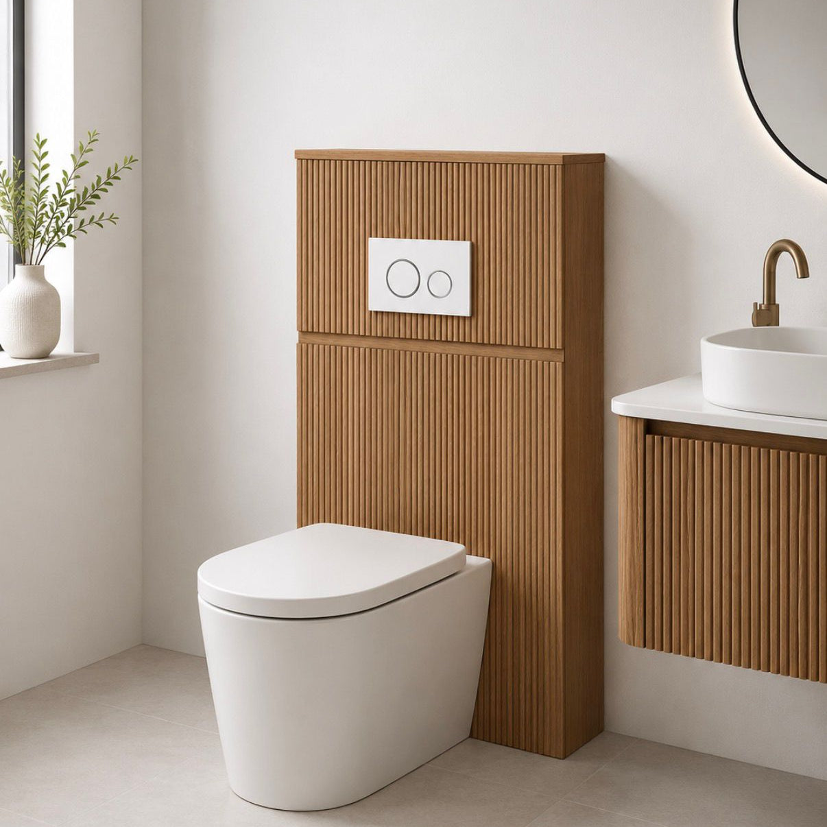 Aileen Fluted WC Unit - 600mm