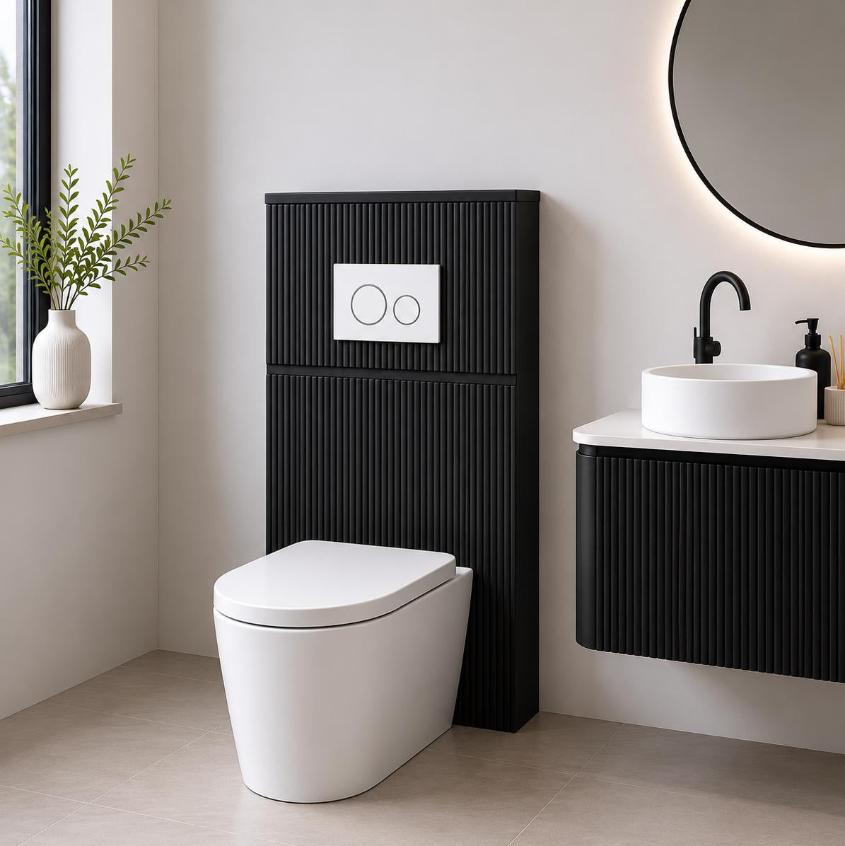 Aileen Fluted WC Unit - 600mm