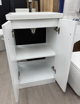 Helen white floor standing vanity unit inc basin 500mm