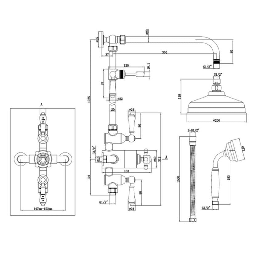Berwick Thermostatic Shower Kit
