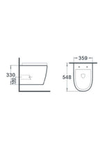 Apex Grey Wall Hung Toilet - Including Toilet Seat