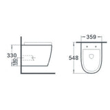 Marvel Matte Black Wall Hung rimless Toilet