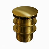 Basin Pop Up Unslotted Waste Brushed Brass Gold