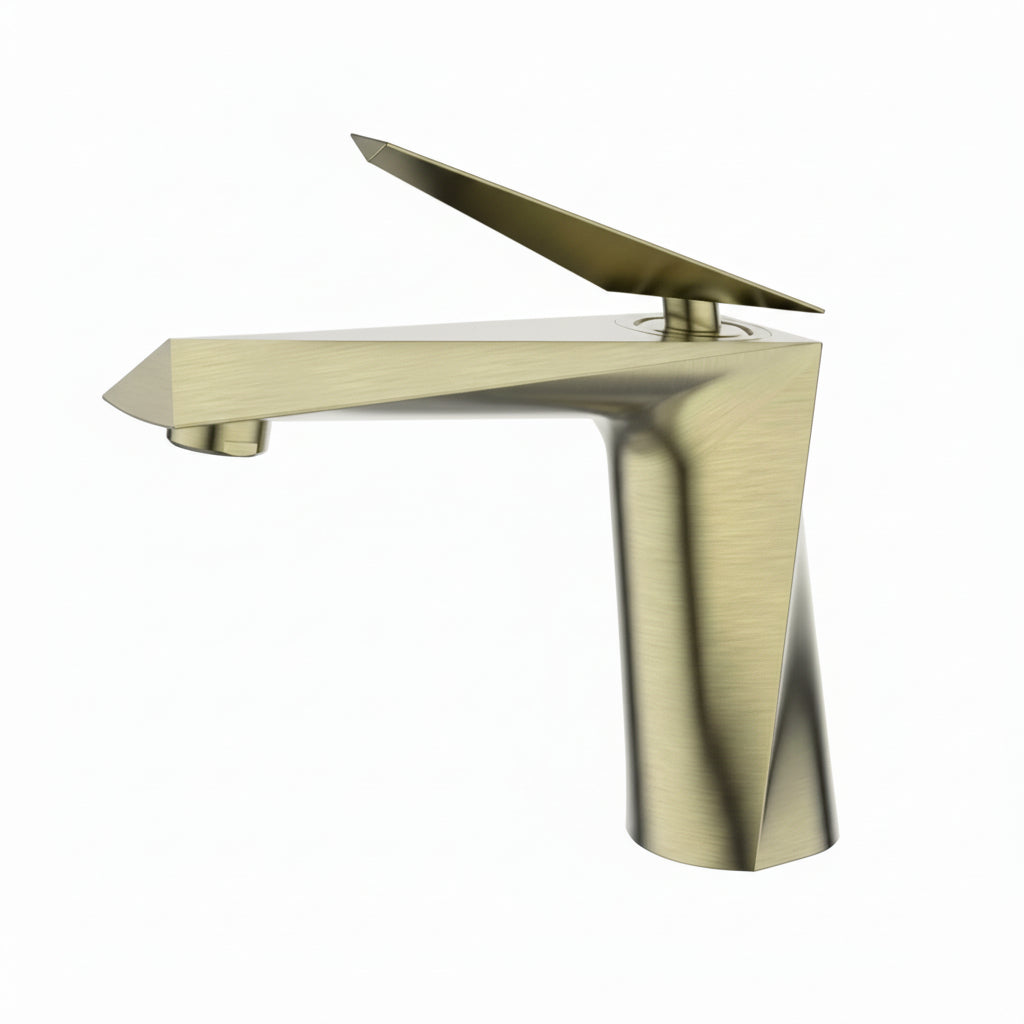 Victoria basin mixer tap brushed brass gold