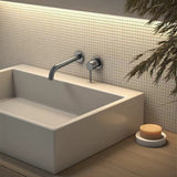 Tivra concealed basin/bath mixer tap gun metal grey