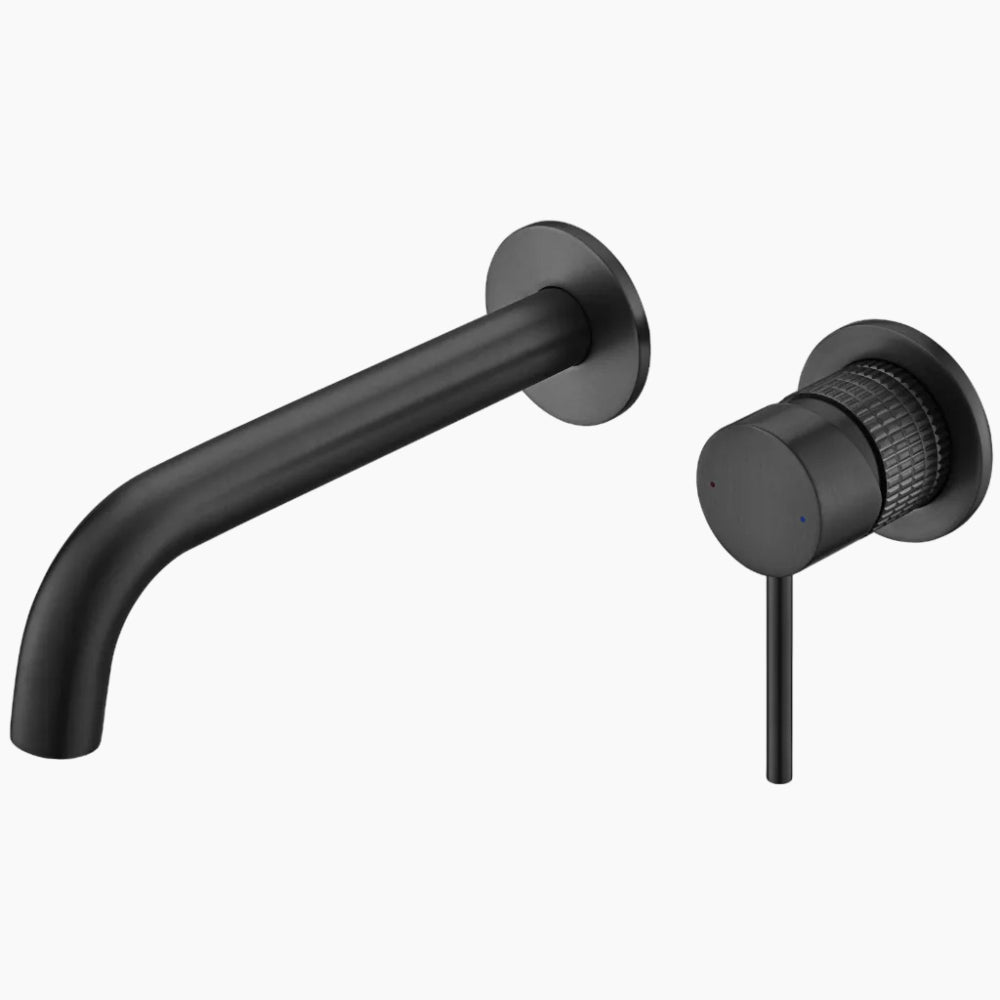 Tivra concealed basin/bath mixer tap matte black