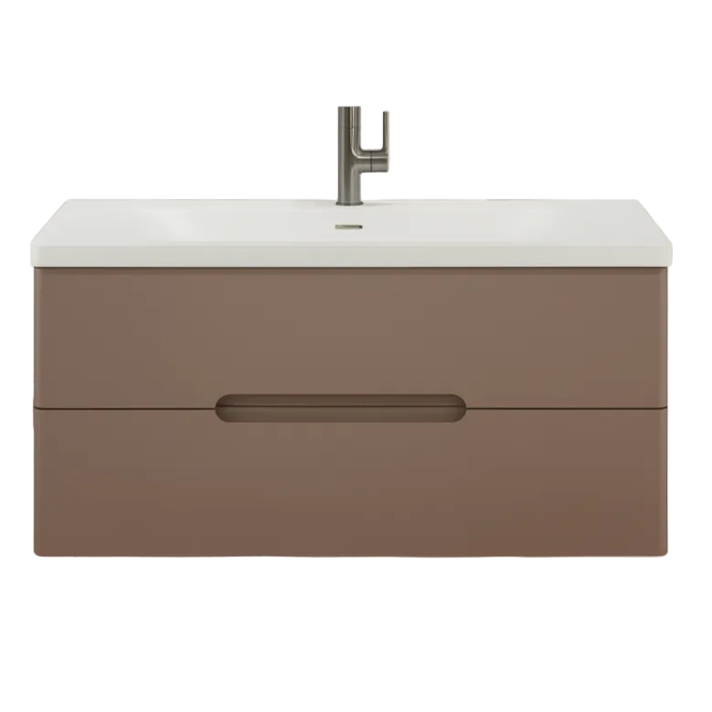 Daisy Taupe Tapestry wall hung vanity 900mm