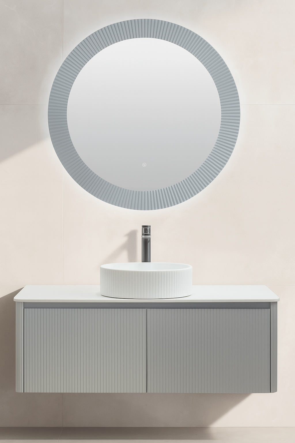 Esencia Wall Hung Fluted Vanity Set 1200mm X 500mm