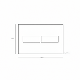 Square Dual Flush Plate Polished Chrome