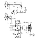 Grohe GrohTherm Concealed 2 Function Shower System 250 – Chrome&nbsp;