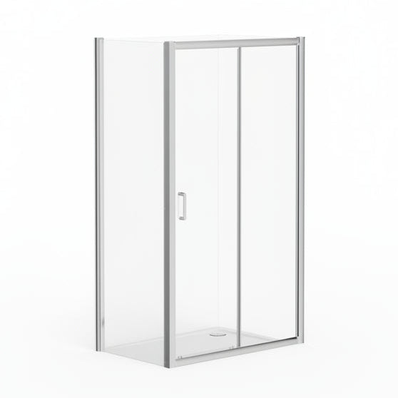 Sliding Shower Enclosure polished Chrome 1000mm - 1700mm