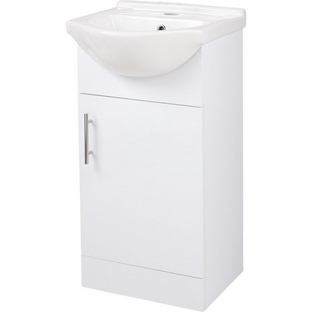 Ajax Tealby Gloss White 450mm Vanity Unit with Basin