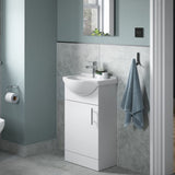 Ajax Tealby Gloss White 450mm Vanity Unit with Basin