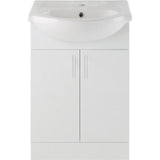 Ajax Tealby Gloss White 560mm Vanity Unit with Basin