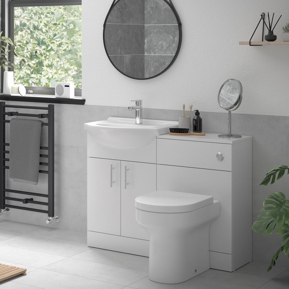 Ajax Tealby Gloss White 560mm Vanity Unit with Basin