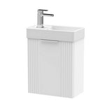 Nuie Deco 400mm White Compact Wall Hung Vanity Unit with Basin