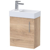 Nuie Vault 400mm Wall Hung Gloss White Vanity Unit with Basin