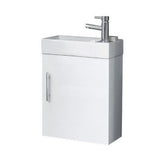 Scudo Lanza 400mm Wall Hung Cloakroom Vanity Unit with Basin – Gloss White