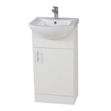 Scudo Lanza 450mm Floor Standing Vanity Unit with Basin – Gloss White