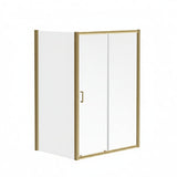 Sliding Shower Enclosure brushed brass gold 1000mm - 1700mm