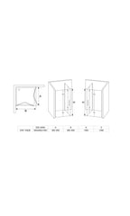 OLA Black Shower Enclosure 6MM Toughened Glass 900MM X 900MM X 1900MM
