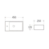 Rise Countertop Basin White 450mm