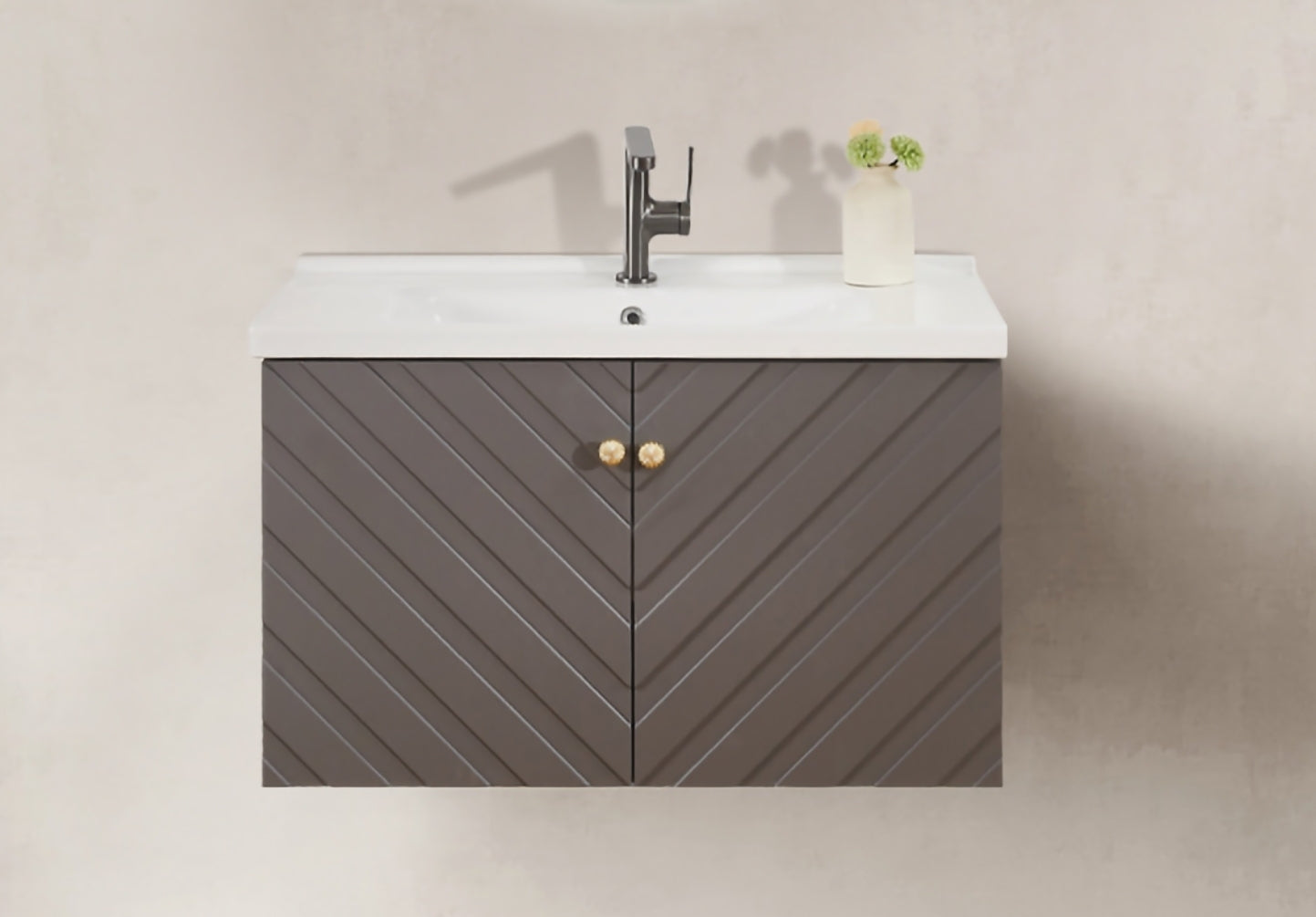 Perla wall hung vanity cabinet 800mm X 500mm