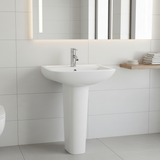 Pedestal Basin White Round 530mm