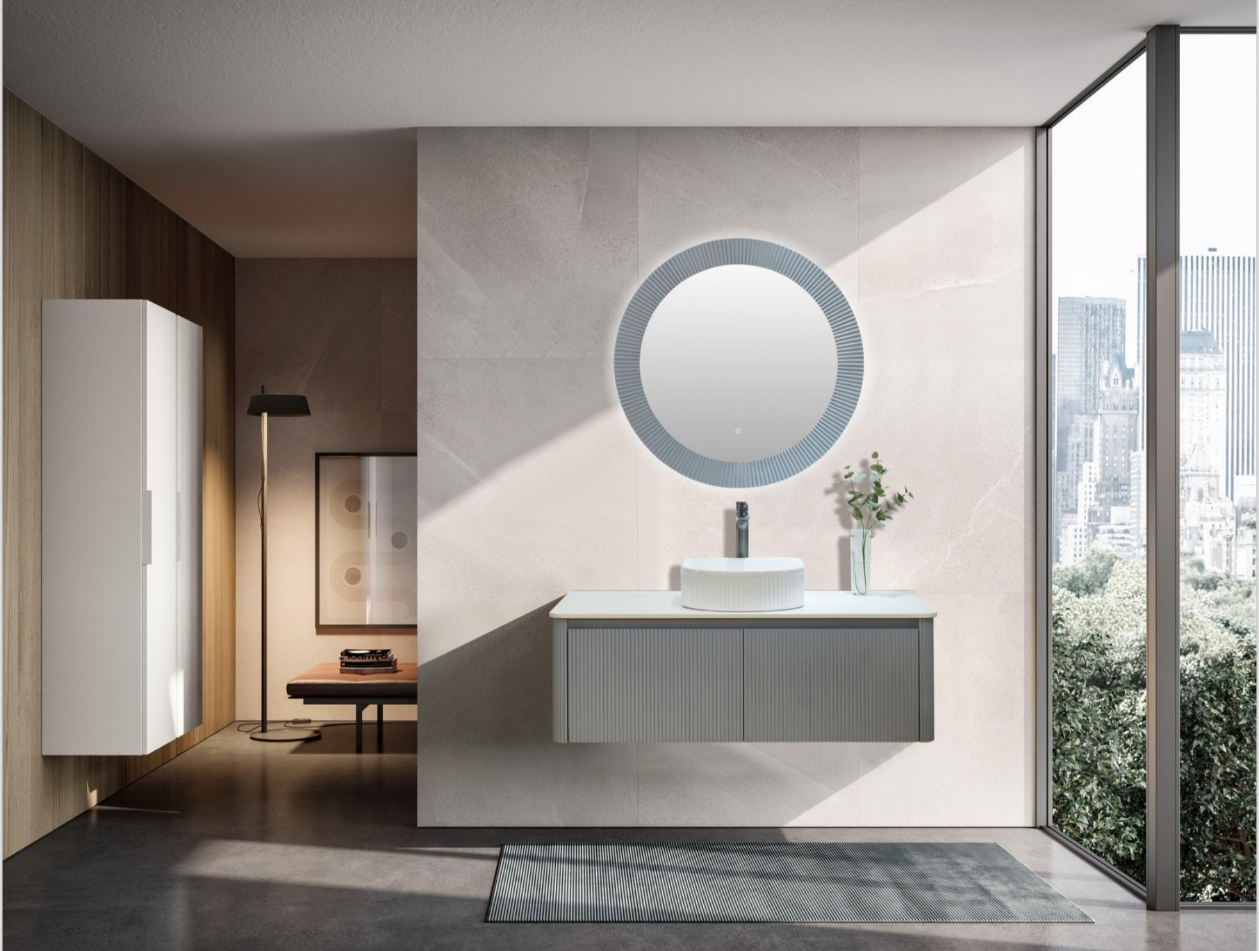 Esencia Wall Hung Fluted Vanity Set 1200mm X 500mm