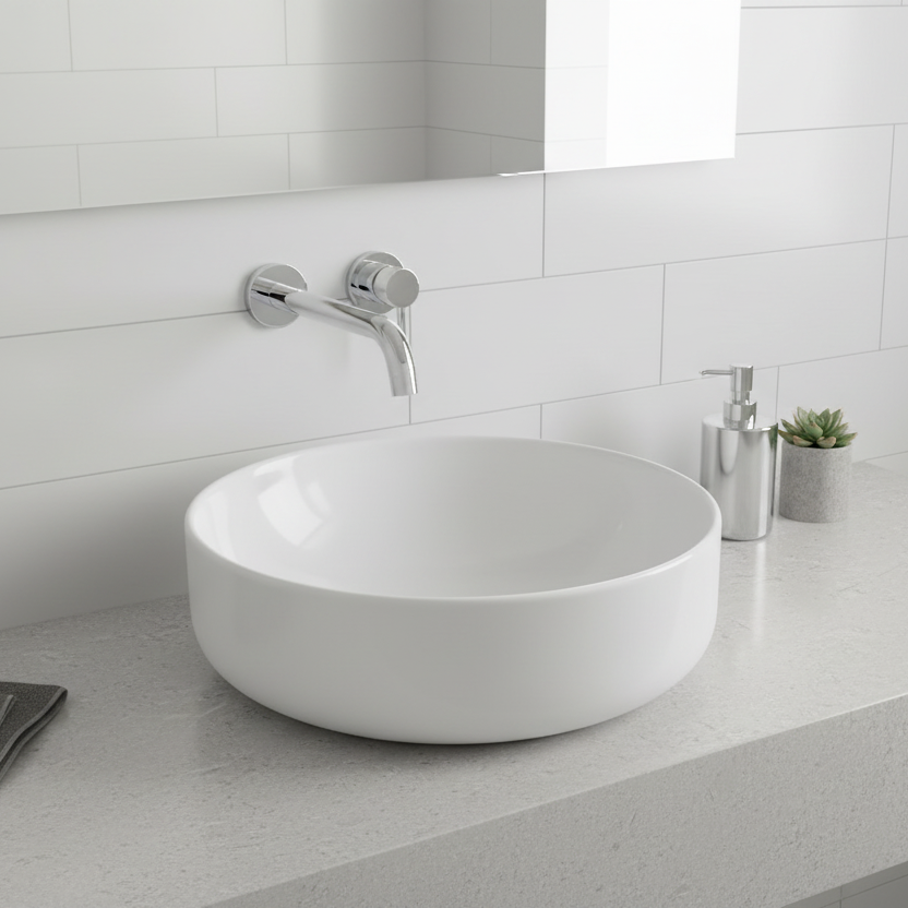 Halo Countertop Basin White Round 420mm