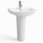 Bathroom Basic white ceramic Set - 4 Items