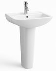 Bathroom Basic white ceramic Set - 4 Items