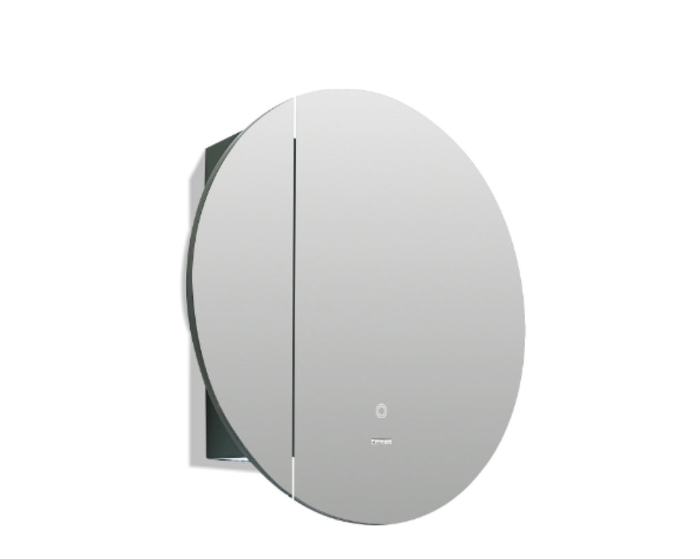 BRISA LED SOFT CLOSE MIRROR CABINET 600M DIAMETER