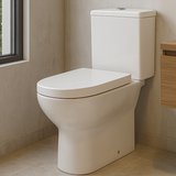 Bathroom Basic white ceramic Set - 4 Items