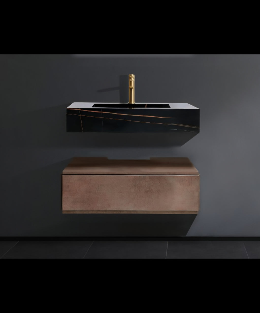 Sereno wall hung spaced vanity cabinet 1000mm X 500mm