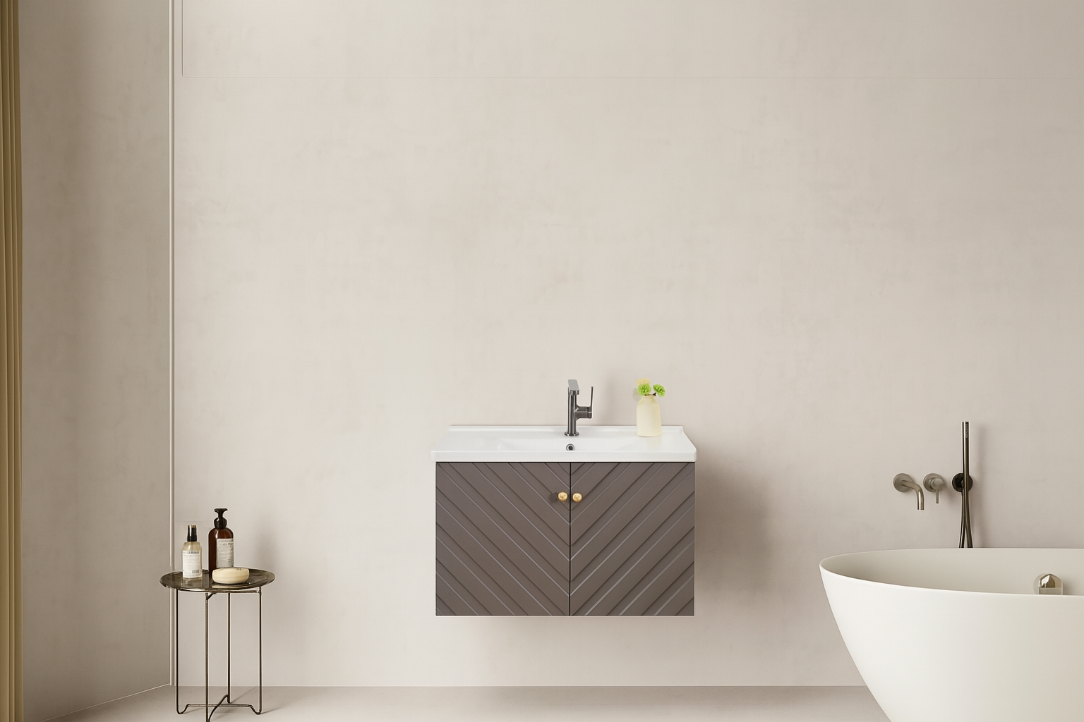Perla wall hung vanity cabinet 800mm X 500mm