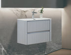 Vano wall hung fluted vanity cabinet 600mm X 500mm