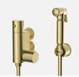 Luxury Brushed Brass Gold Thermostatic Douche Bidet Kit