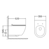 Tornado White Wall Hung rimless toilet