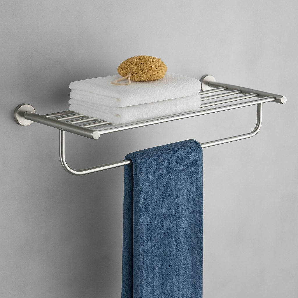 Luti Towel shelf rail polished chrome
