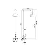 Traditional Rigid Riser Shower with Fixed Head