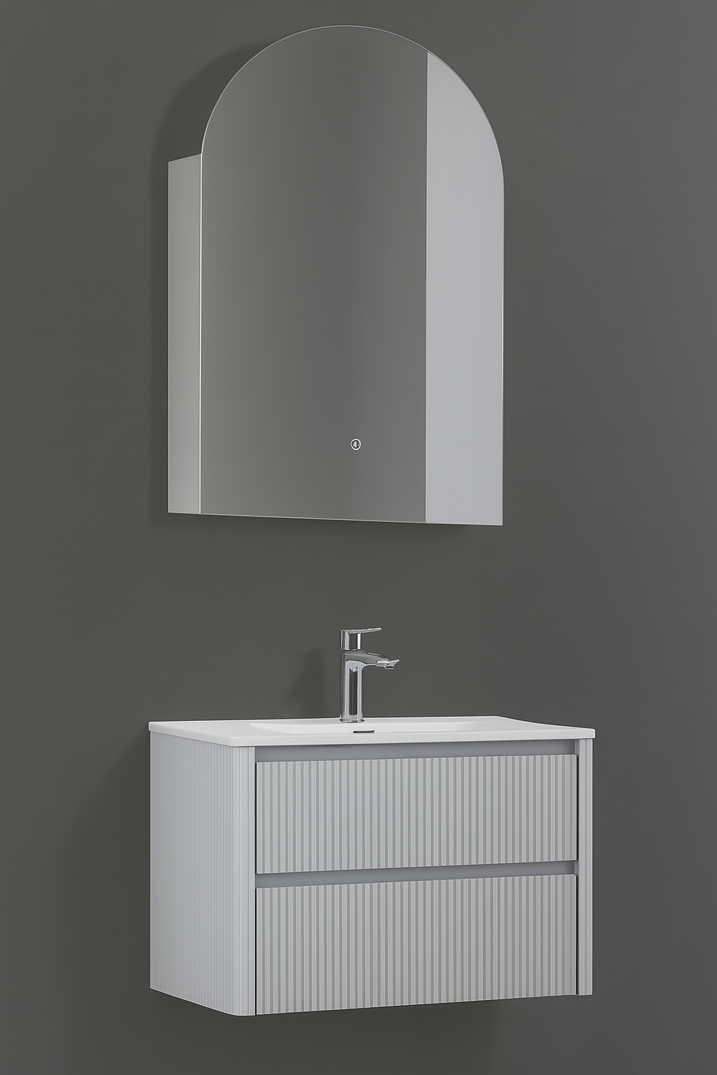 Vano Wall Hung Fluted Vanity Set 600mm X 500mm