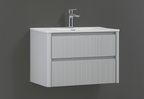 Vano wall hung fluted vanity cabinet 600mm X 500mm