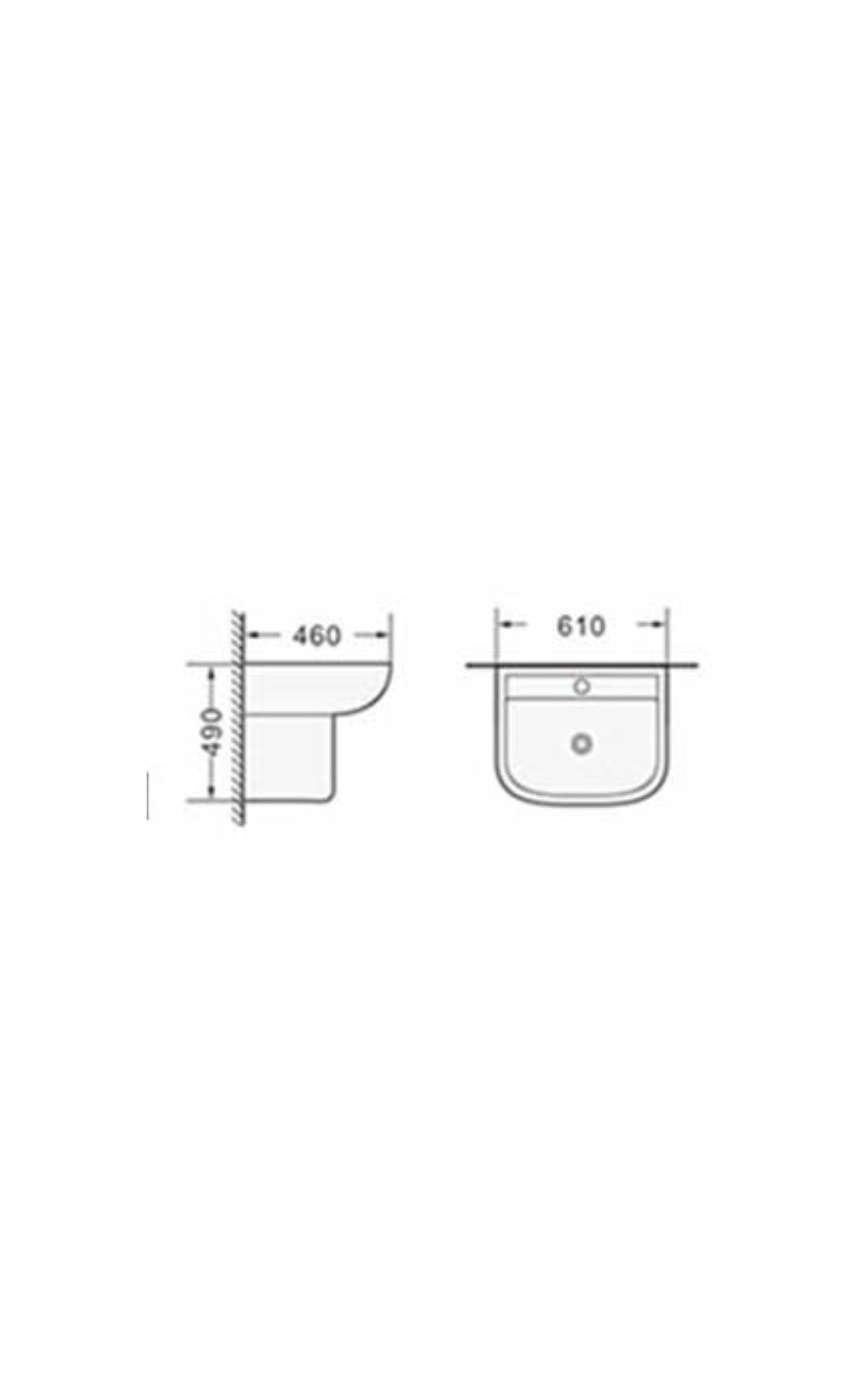Wall Hung Pedestal Basin